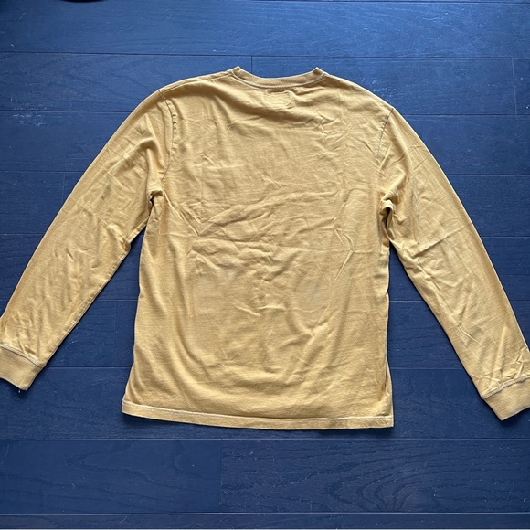 Authentic Stussy unisex women men long sleeve tshirt yellow size small - Picture 5 of 5